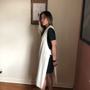 New Simi Accessories White Drape Vest